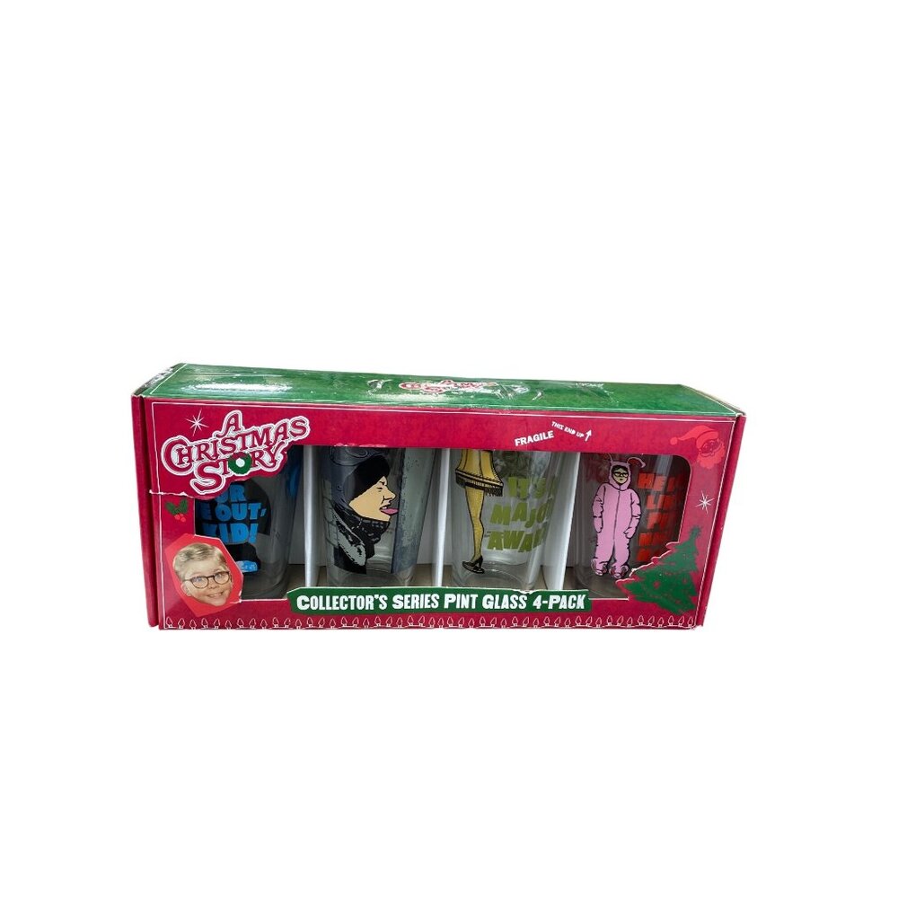 A Christmas Story collectors seroes Pint Glass 4 pack SKU 9787